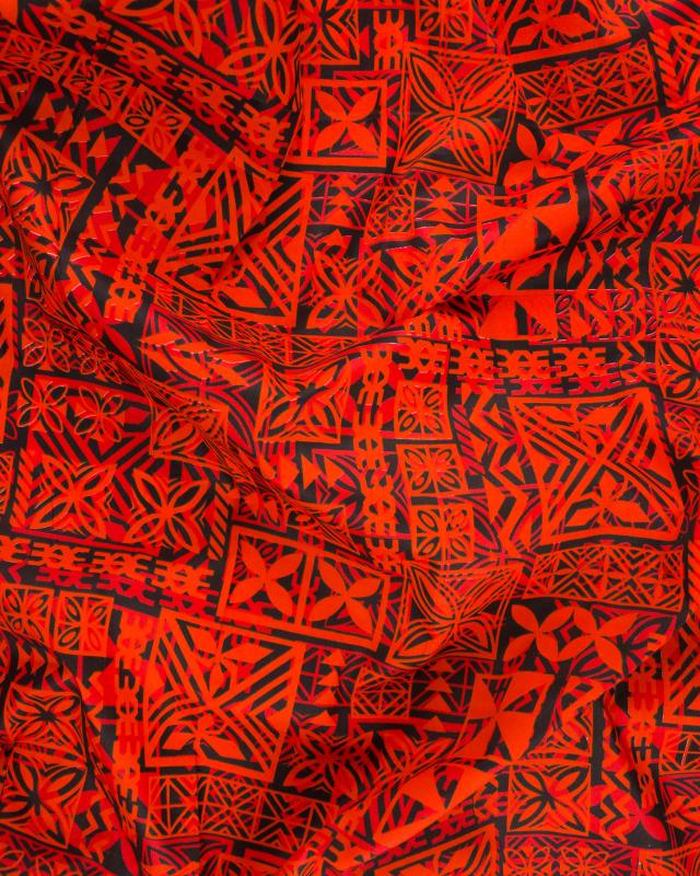 Polynesian fabric TANE Red - Tissushop